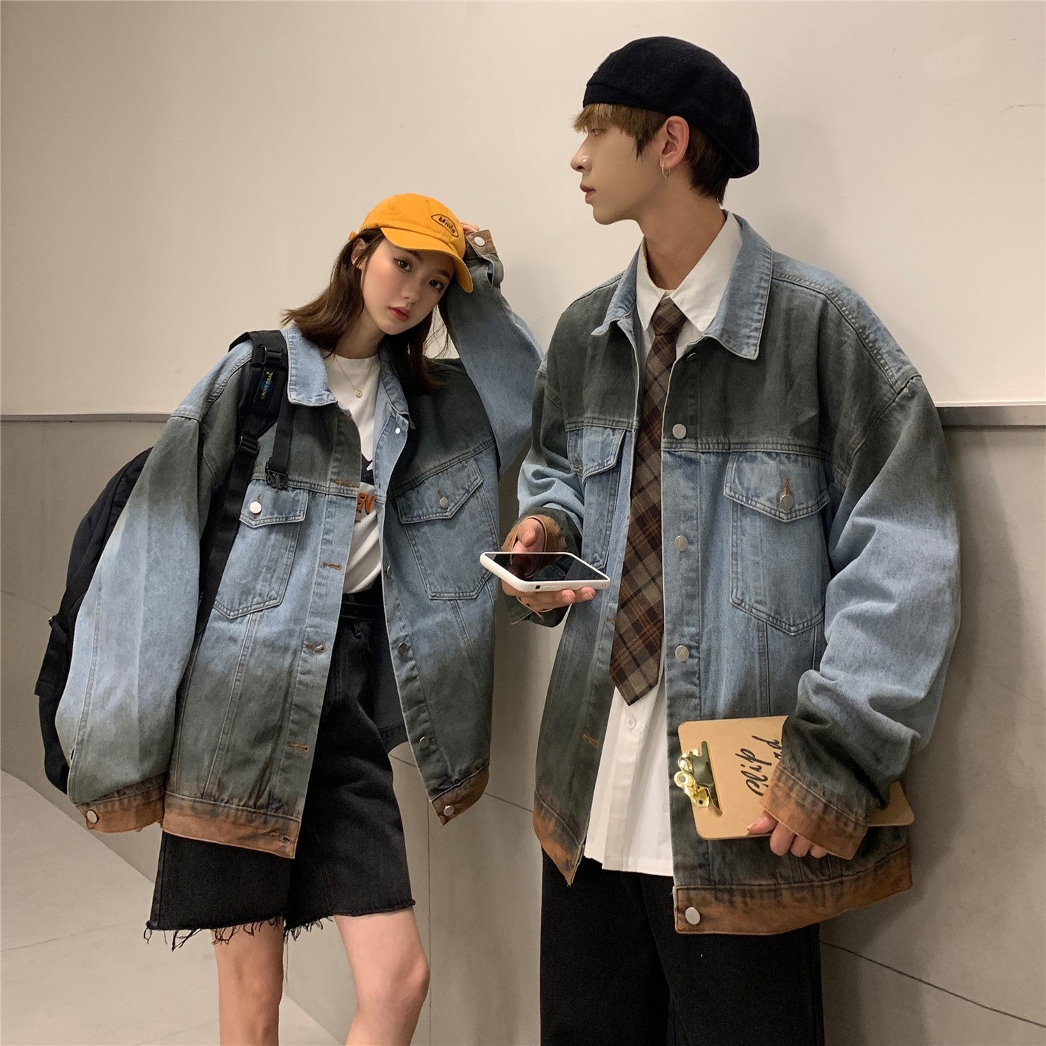 Oversize Gradient Denim Jacket unisex