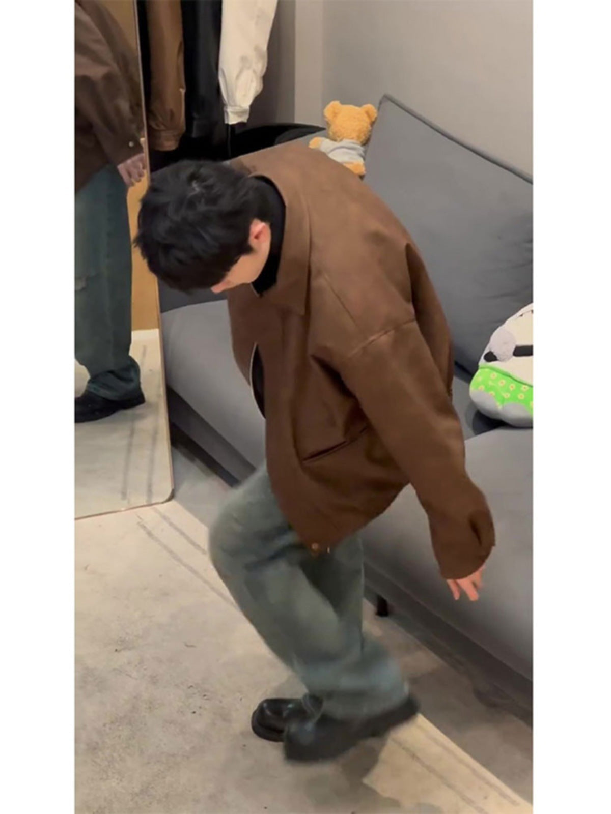 Maillard Short Pu Leather Coat Men