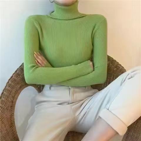 Turtleneck Knitted Sweater For Women AutumnWinter 2024 New Arrival