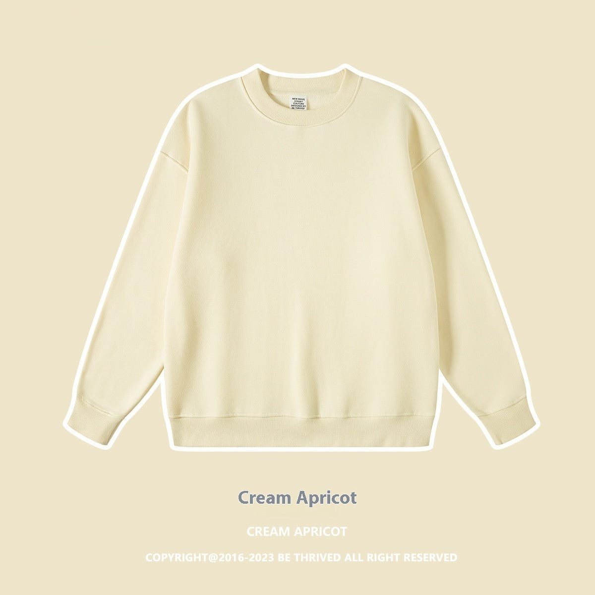 Fleece-lined Casual Round Neck Men's Sweater