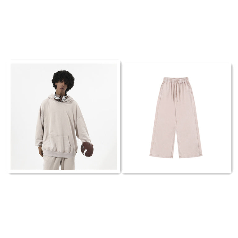 European And American Washed Hoodie Loose Outfit