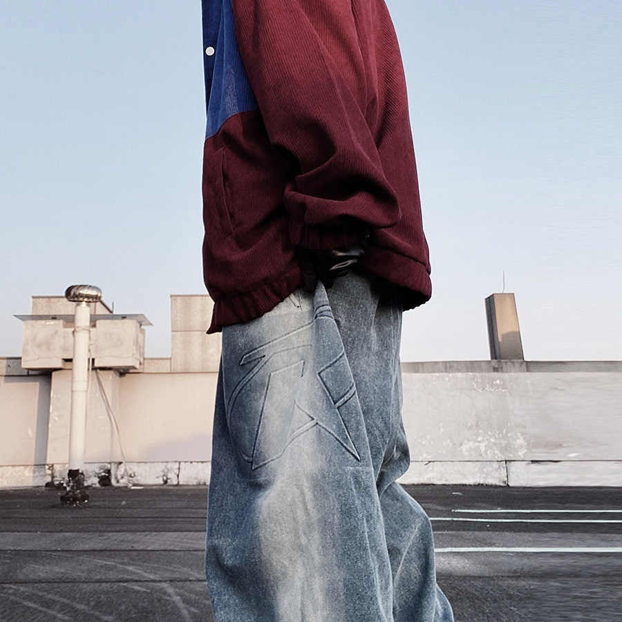 American Fashion Brand Vintage Mop Straight Jeans for men