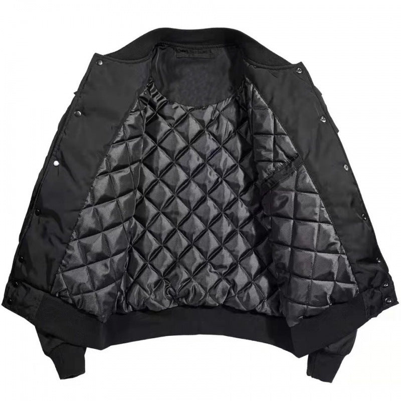 Oversize Loose Embroidered Overalls Flight Jacket for men