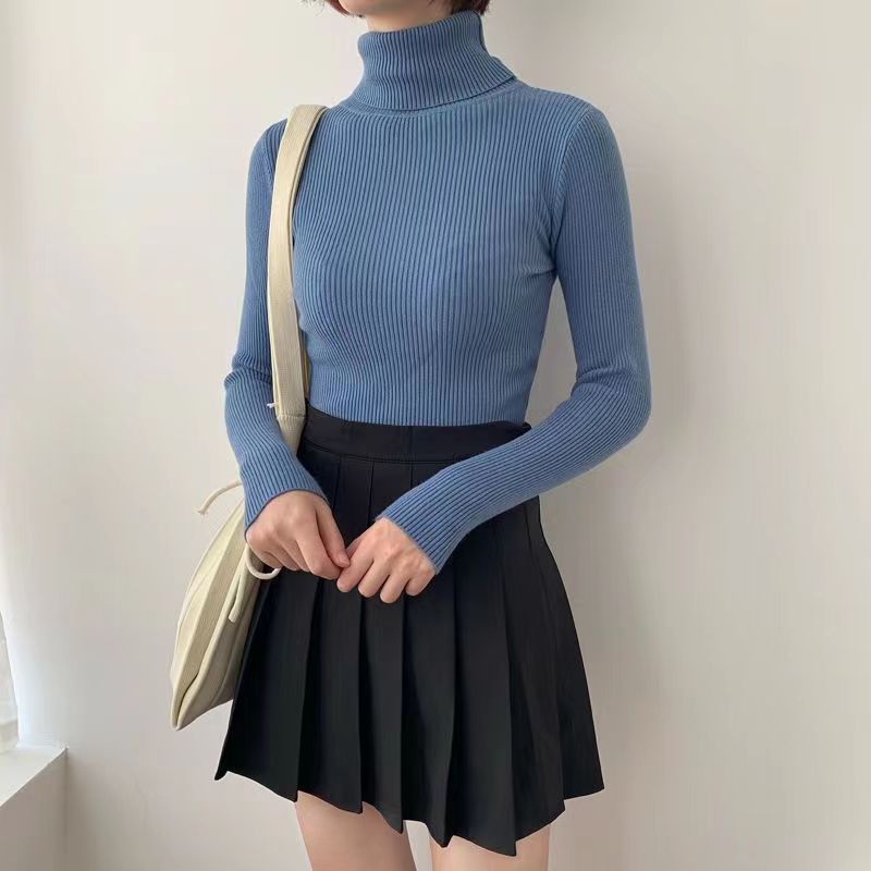 Turtleneck Knitted Sweater For Women AutumnWinter 2024 New Arrival