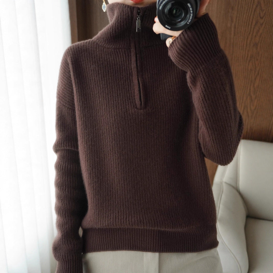 Women's Thickened Pullover Knitted Sweater Top
