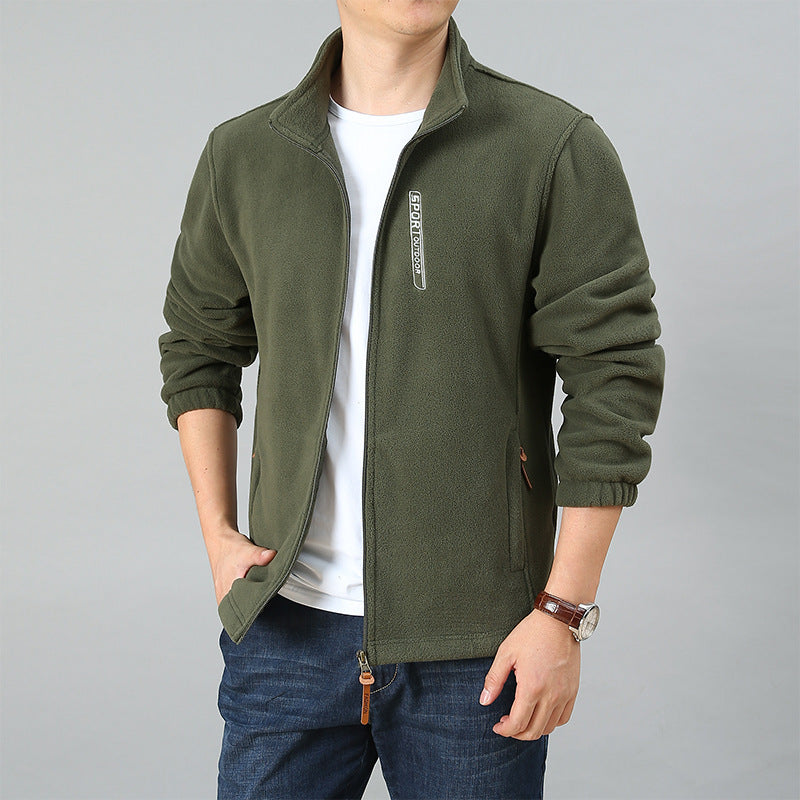 Warm Fleece Loose Sweater Cardigan Oversize Jacket for menn