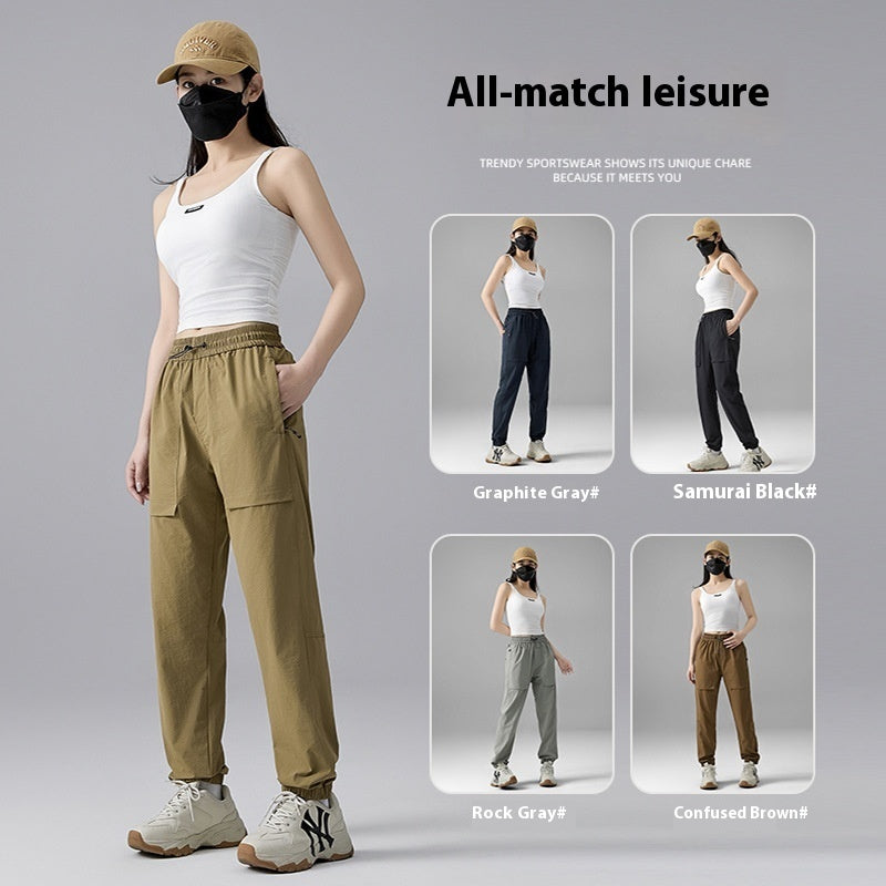 Couple's Nylon Ice Silk Leggings Ankle-tied for men