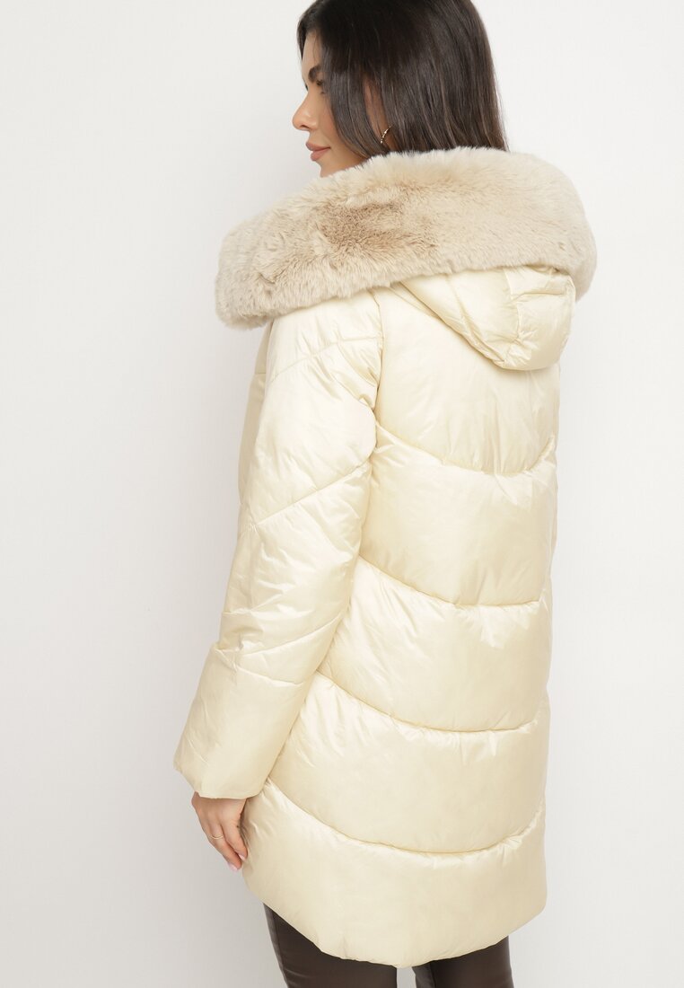 women mid length hooded jacket