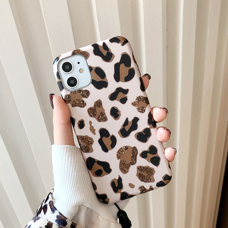 Leopard print silicone soft shell