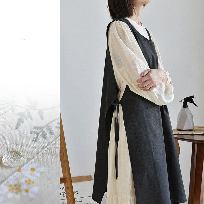 Household Cotton And Linen Waterproof Apron