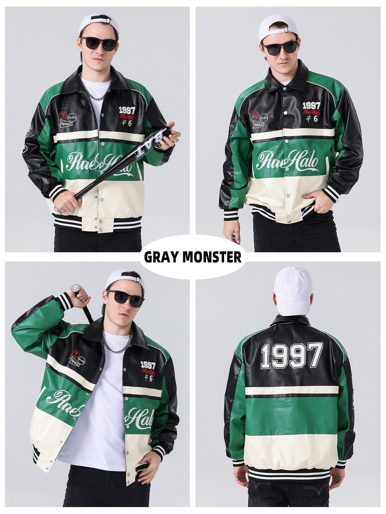 Leather Disc Style Coat Loose Windproof