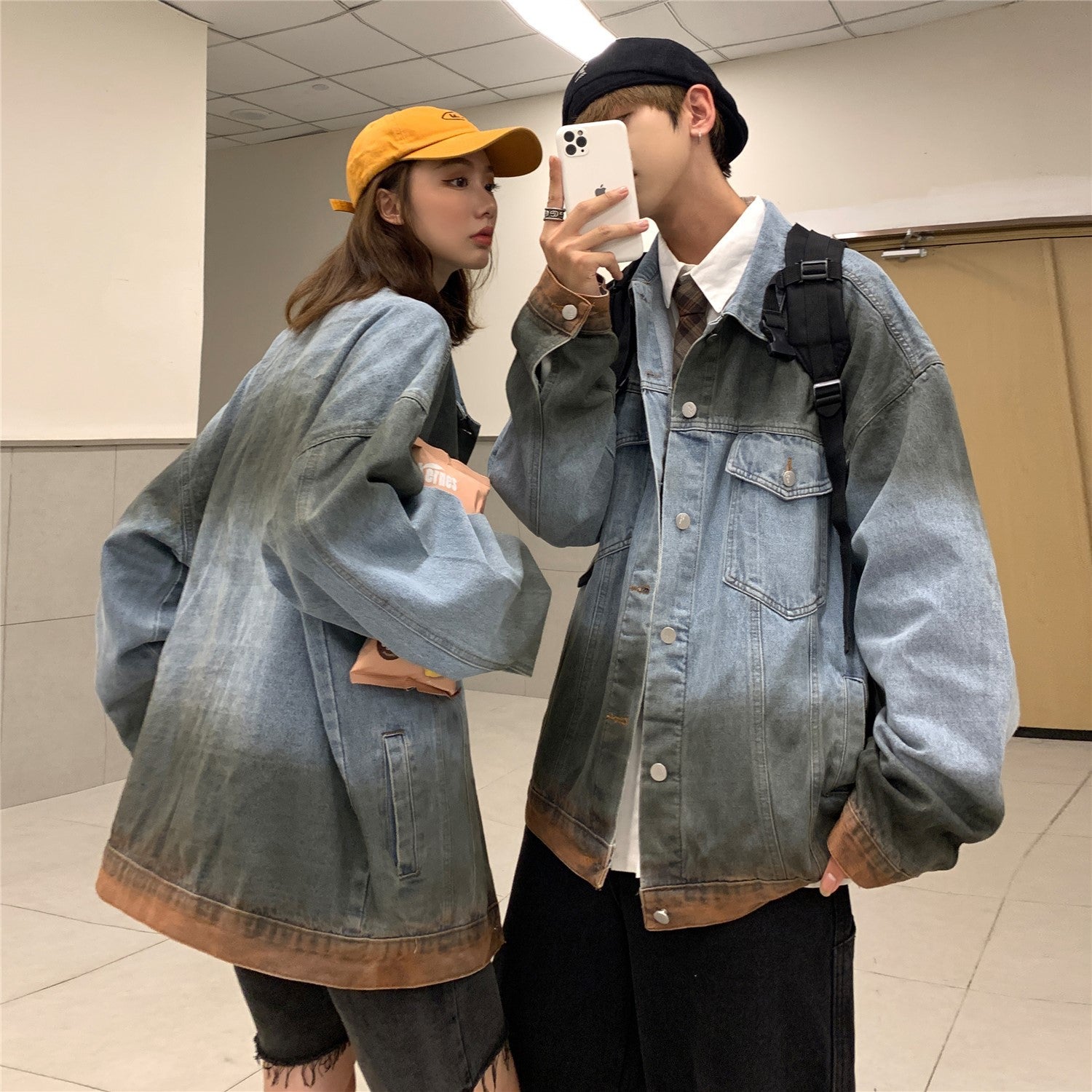 Oversize Gradient Denim Jacket unisex