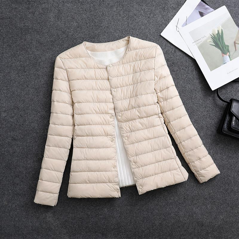 Women's Lightweight Short Inner-wear Round-neck Thermal Jacket
