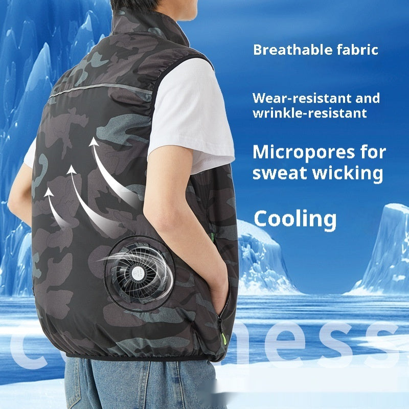 Summer Cooling Jacket Outdoor Cooling Fan Vest