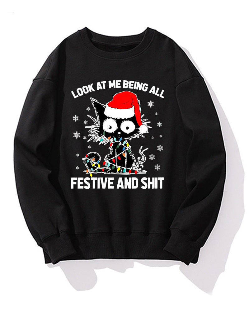 Men's Printed Long-sleeve Christmas Casual Top