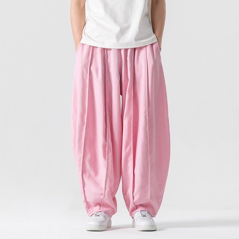 Men's Loose Cargo Wide Leg Solid Color Bloomers