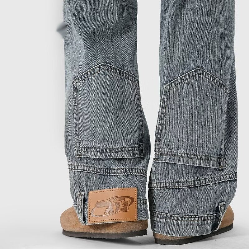 Retro High Street Jeans Couple Niche Trousers for men