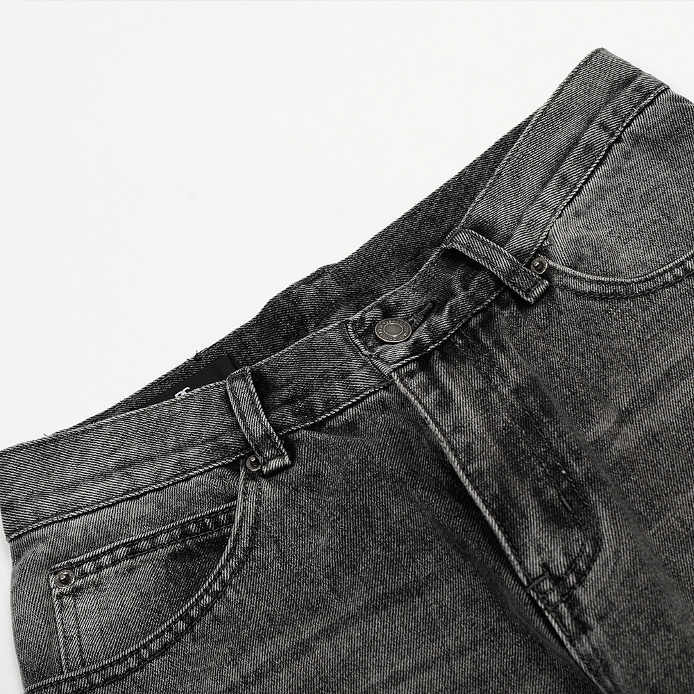 Retro Design Baggy Straight Trousers for men