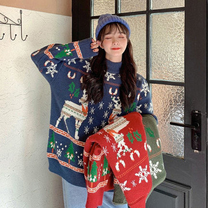 Fashion Christmas Clothes Elk Sweater for Women
