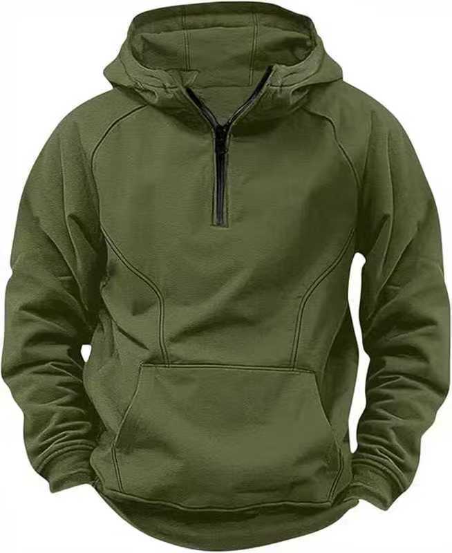 Hooded Retro Solid Color Distressed Sweater Long Sleeve Coat for men