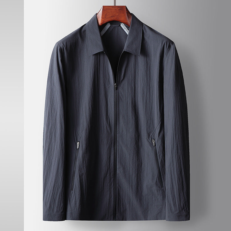 Men's Jacket Spring And Summer Lapel Seamless in nylon