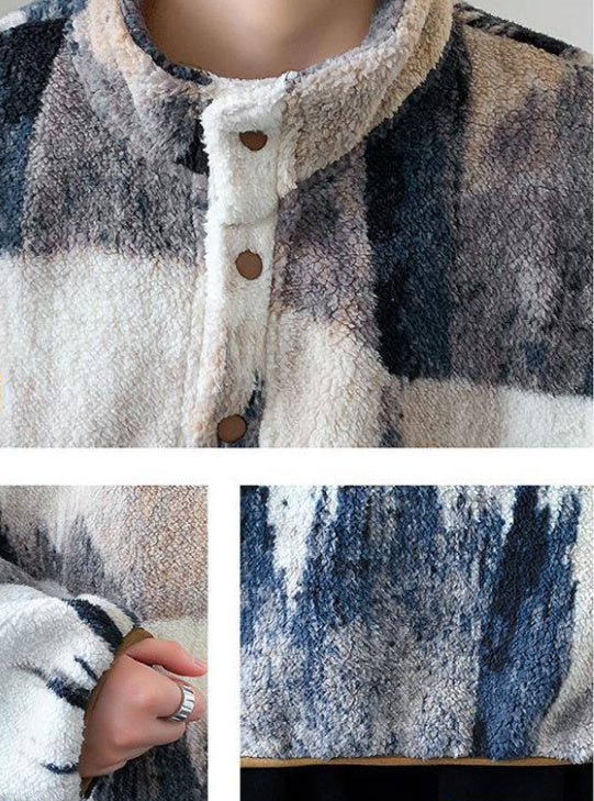 Fashion Men's Velvet Padded Thickened Sweater