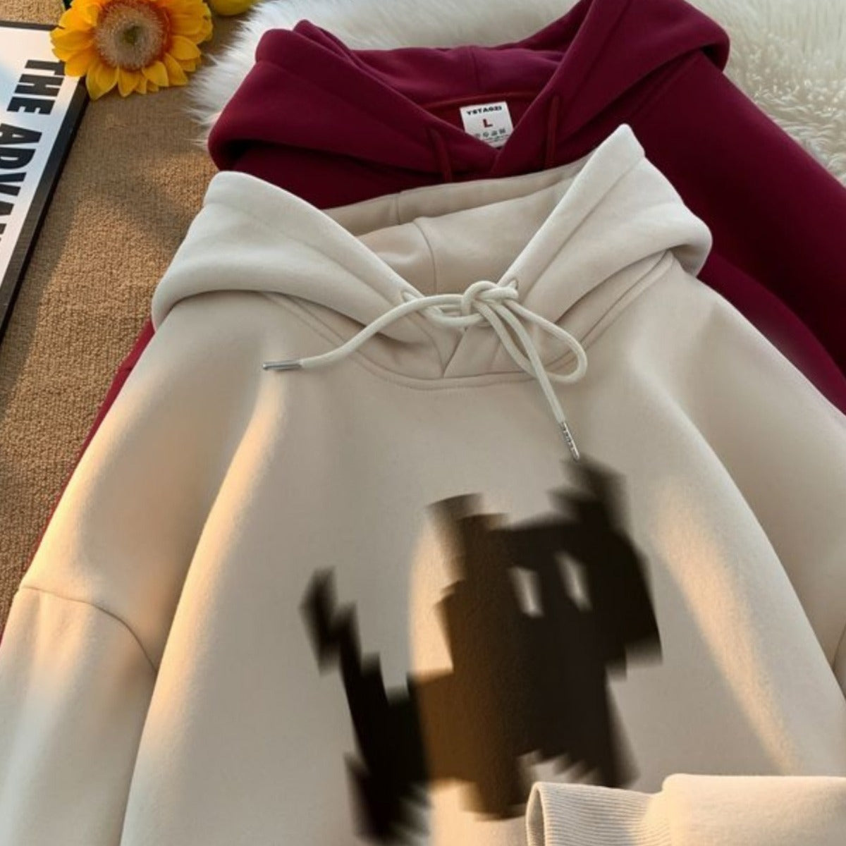 Retro Heavy Couple Coat hooded Oversize Inner Clothes unisex