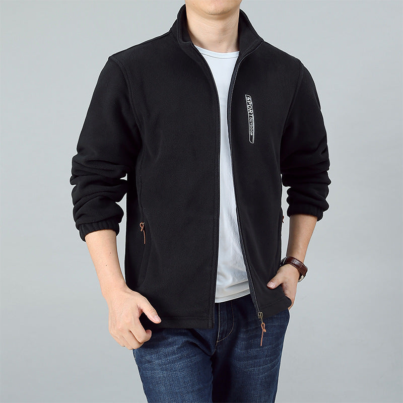 Warm Fleece Loose Sweater Cardigan Oversize Jacket for menn