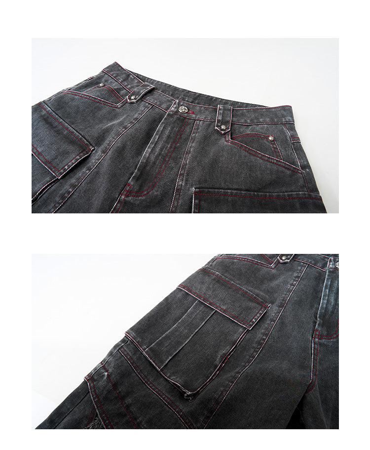 Niche American Retro Destroyed Jeans for men
