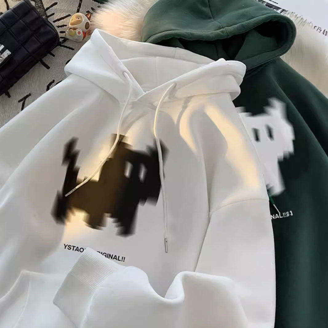 Retro Heavy Couple Coat hooded Oversize Inner Clothes unisex