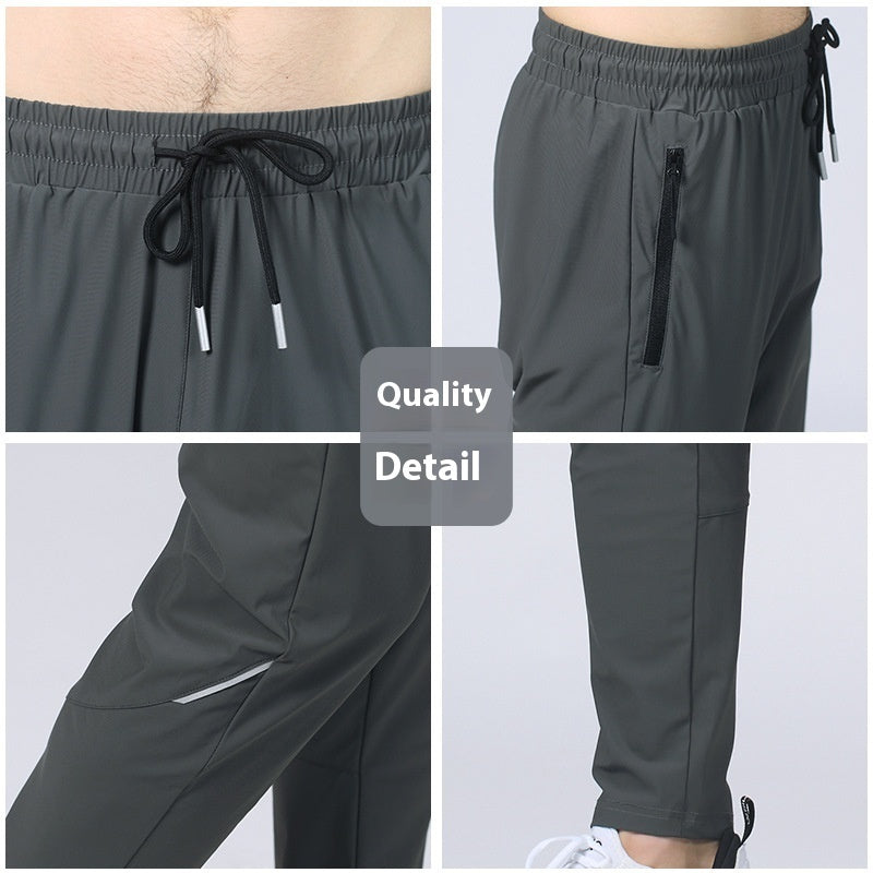 Ice Silk Exercise Workout Pants for men
