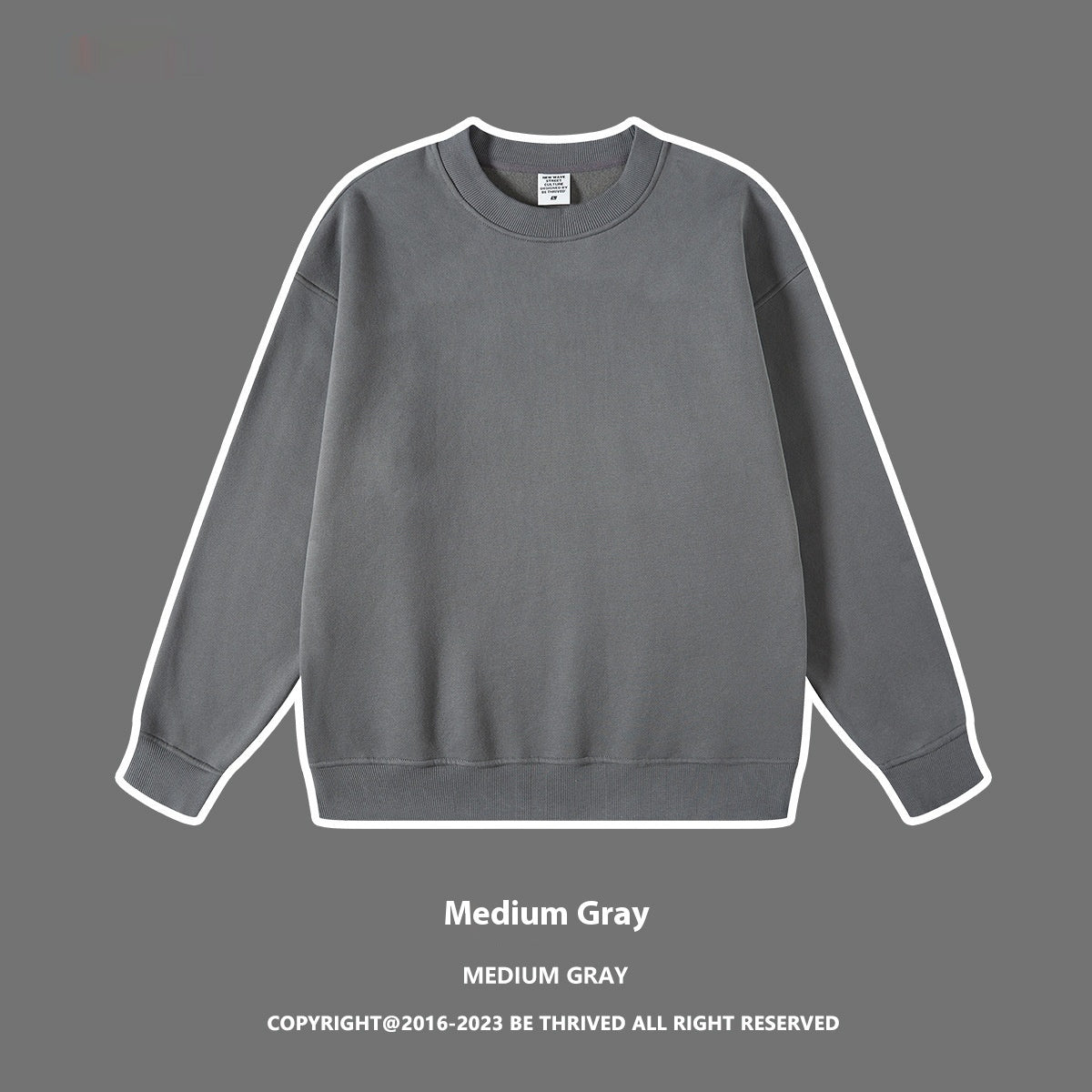 Fleece-lined Casual Round Neck Men's Sweater