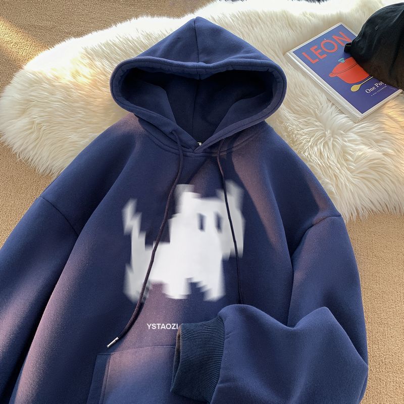 Retro Heavy Couple Coat hooded Oversize Inner Clothes unisex