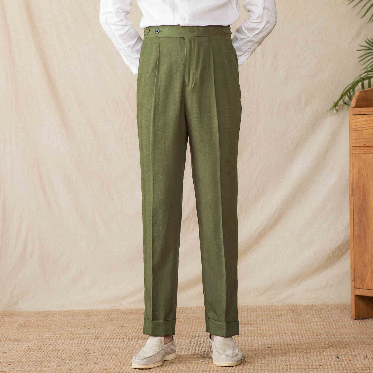 Naples High Waist Straight-leg Pants for men