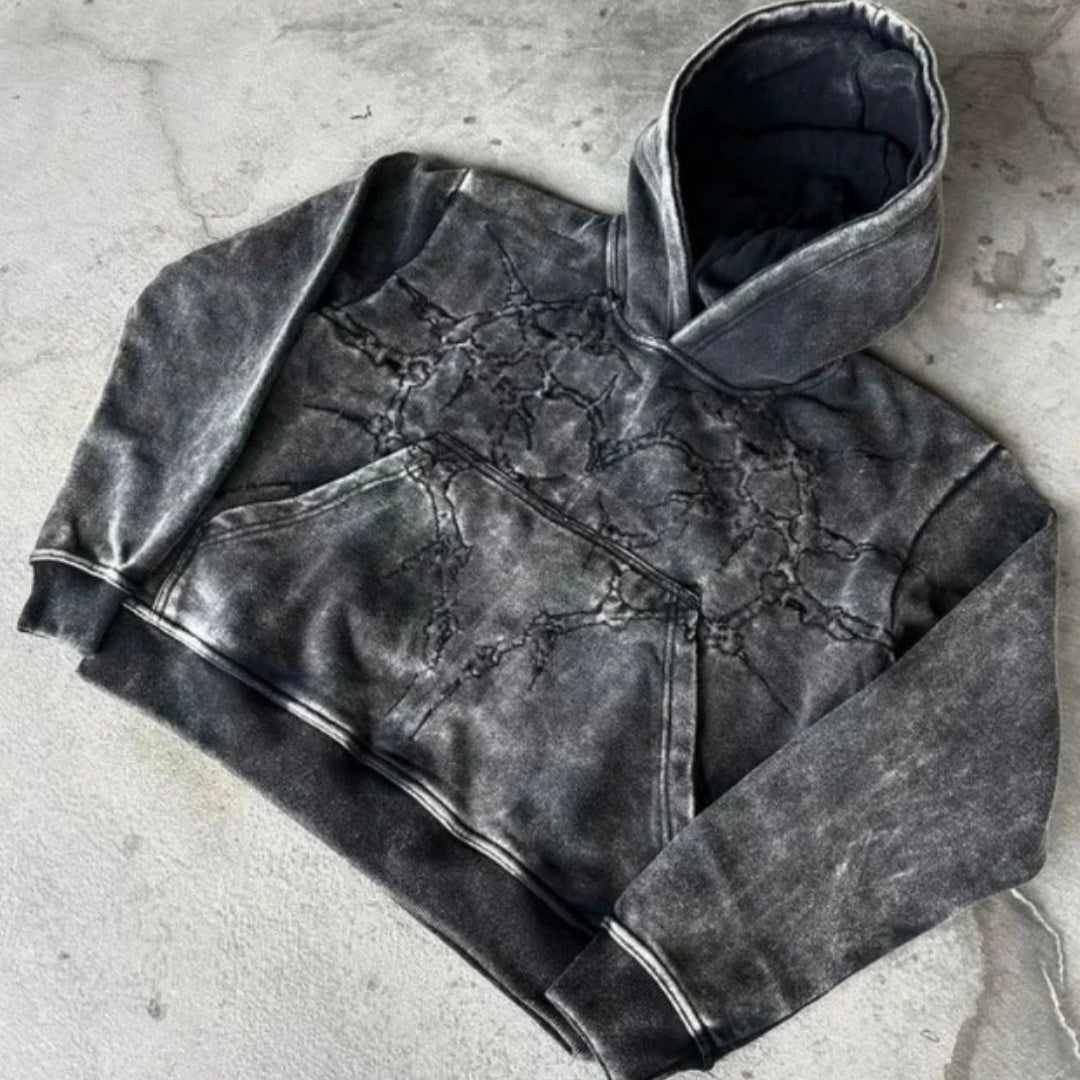 Casual Letter Explosion Print Men's Hoodie