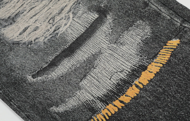 Men's And Women's Loose Fashion Straight Jeans