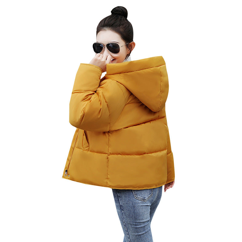 Hooded Loose Down Padded Bread-Style Coat for Petite Figures