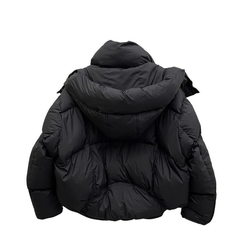 Top Women's Fashionable Loose-fitting Warm Hooded and puffed Jacket