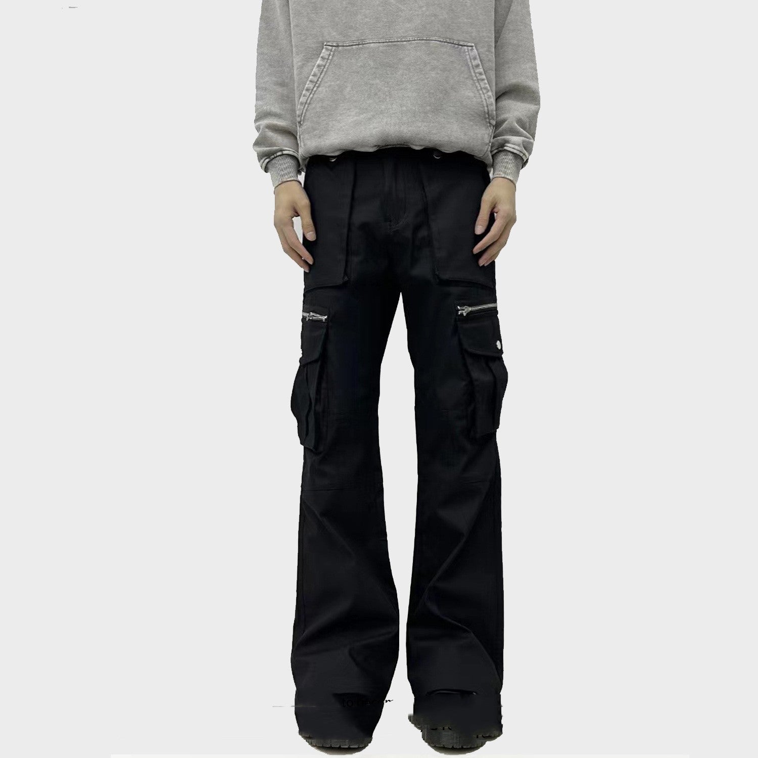 Loose Straight Wide Leg Cotton Casual Trousers for men