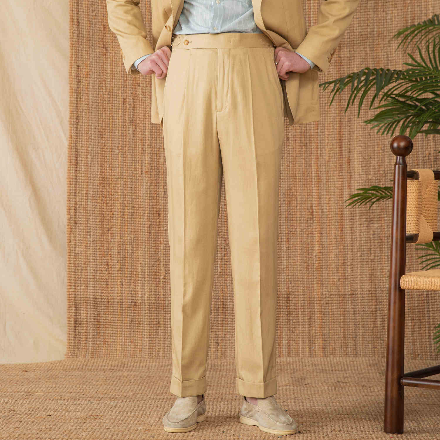 Naples High Waist Straight-leg Pants for men