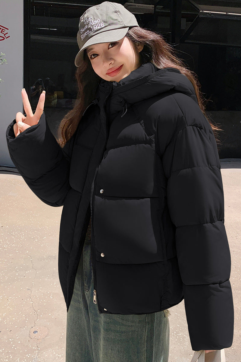 Loose Women's Short Coat for Petite to Keep Warm and Look Taller