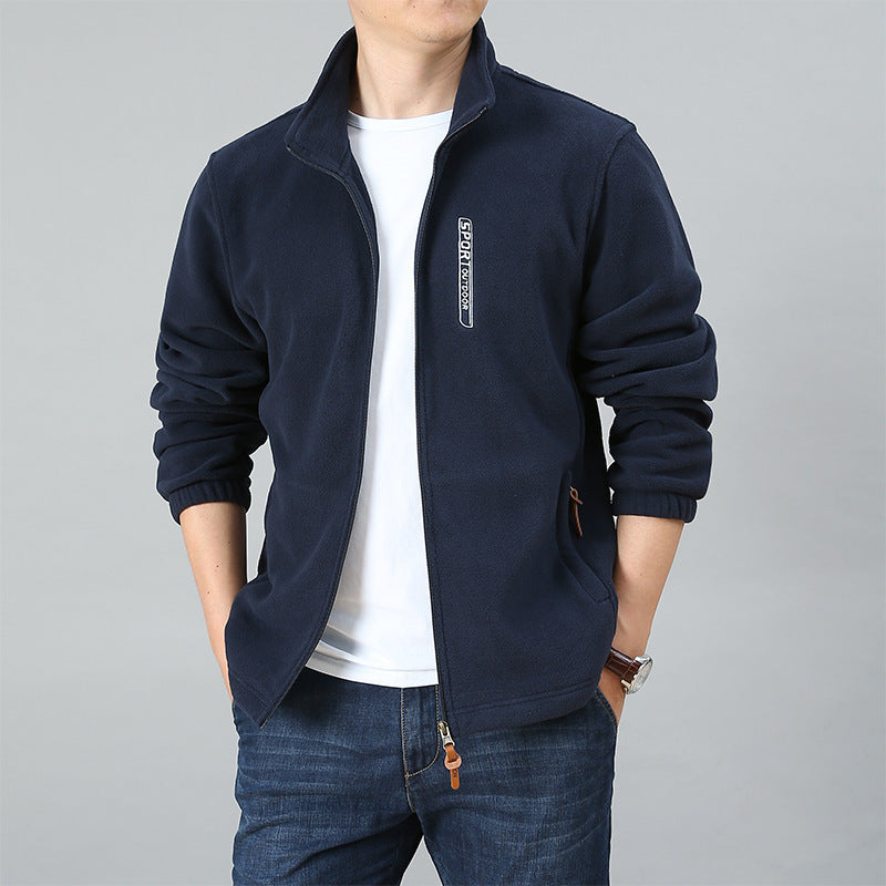 Warm Fleece Loose Sweater Cardigan Oversize Jacket for menn