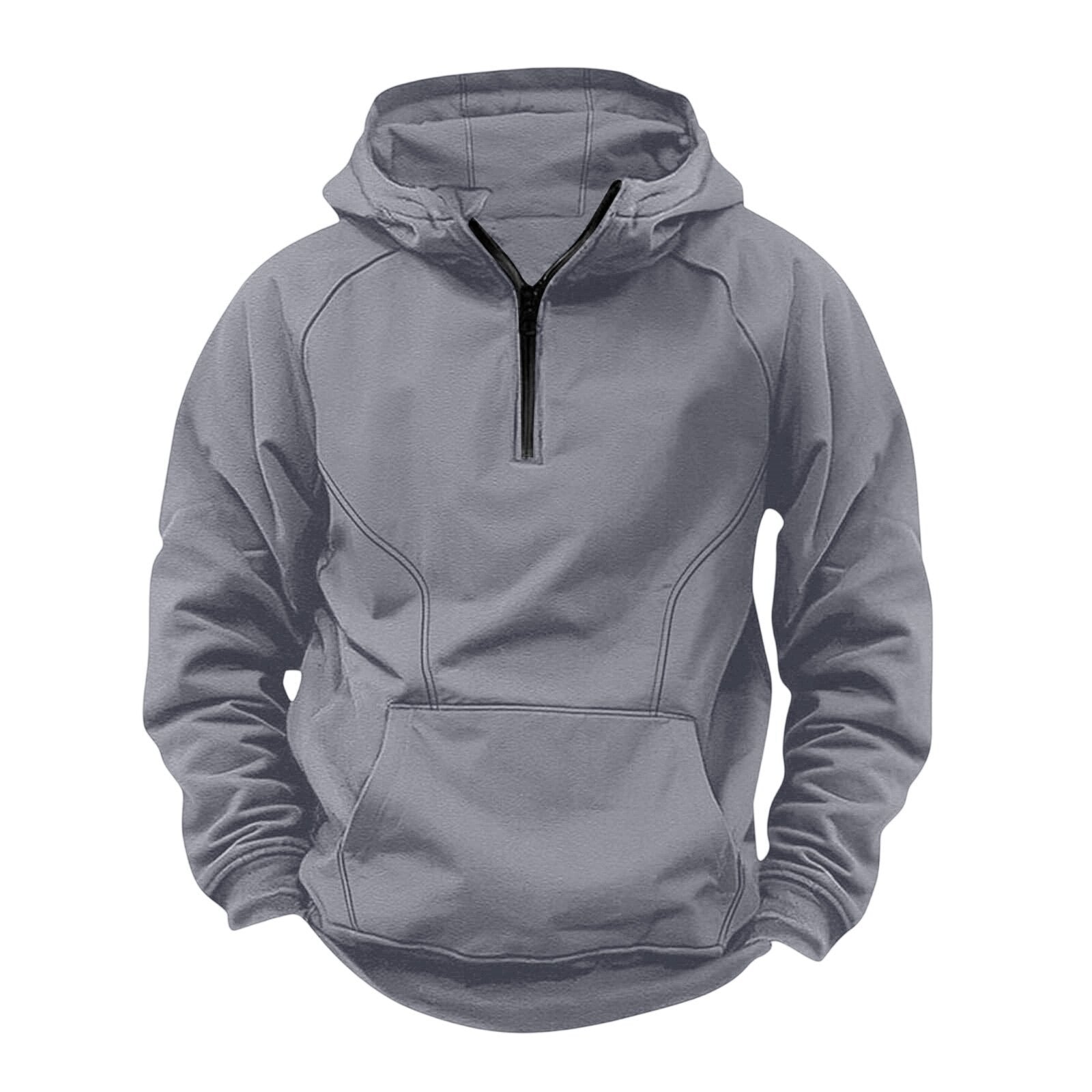 Hooded Retro Solid Color Distressed Sweater Long Sleeve Coat for men