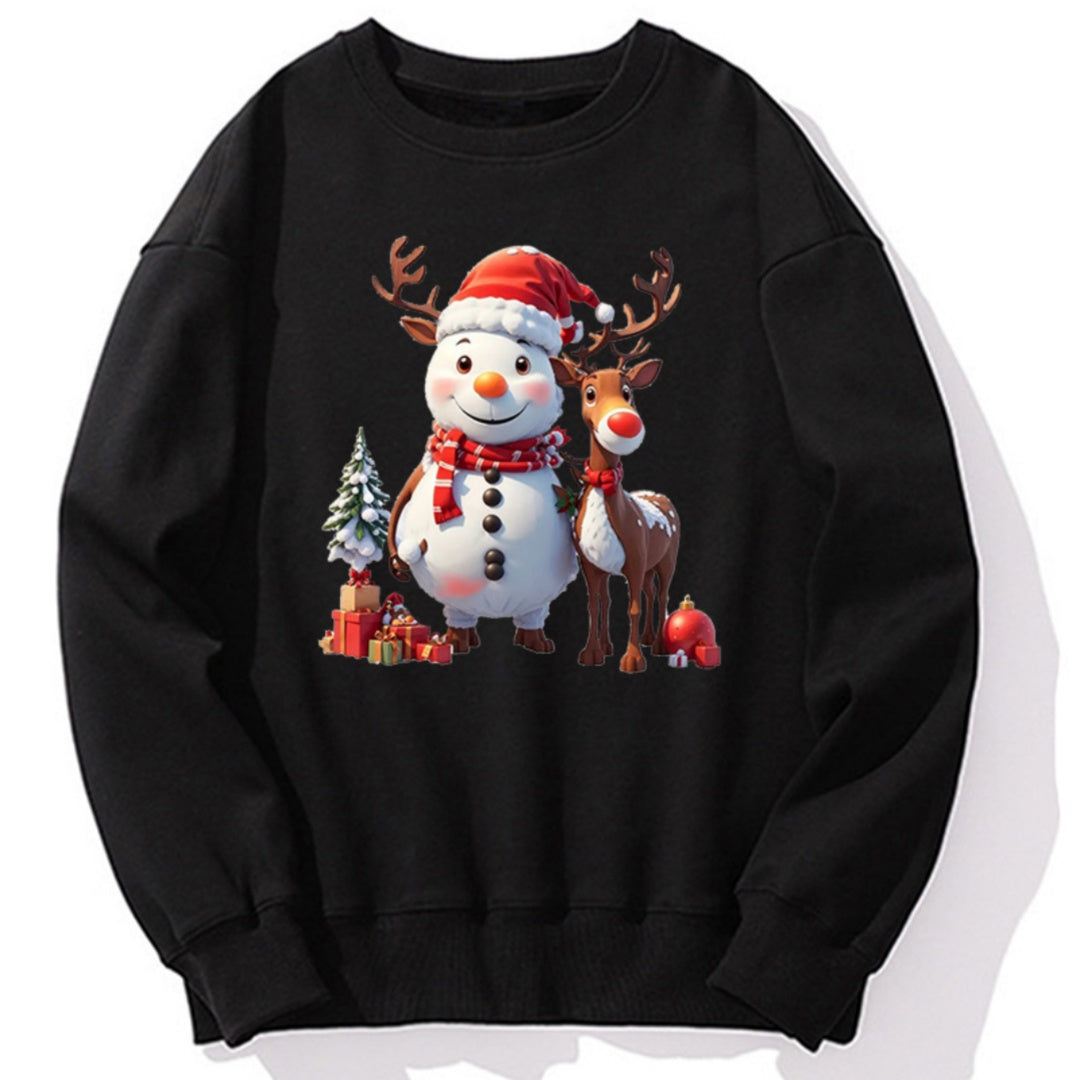 Men's Printed Long-sleeve Christmas Casual Top