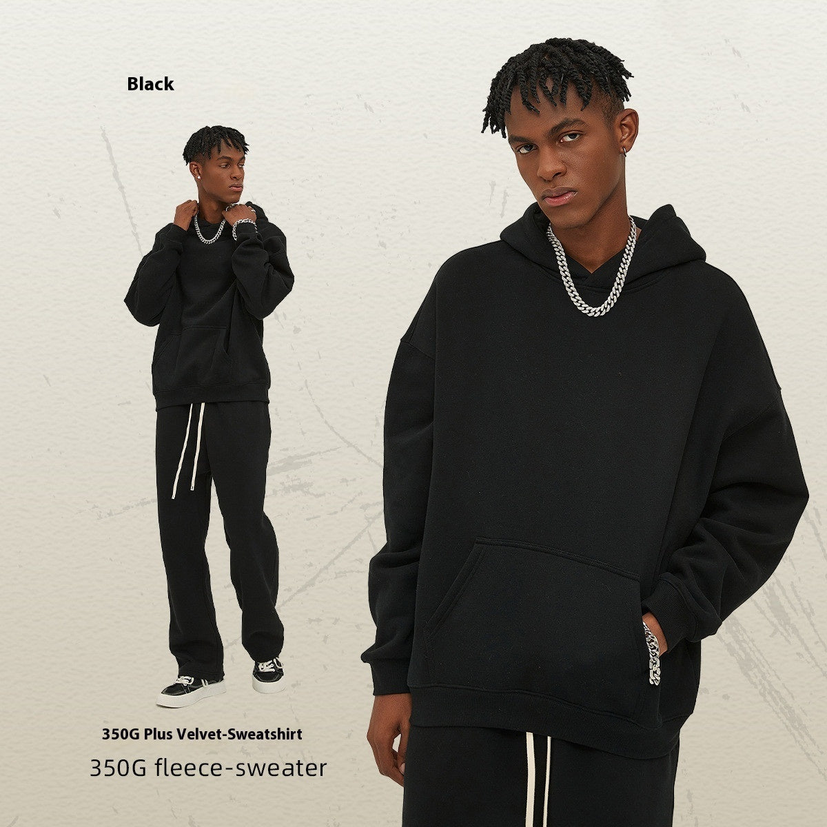 Oversize Thick Hooded Fashion Men and women Sweater