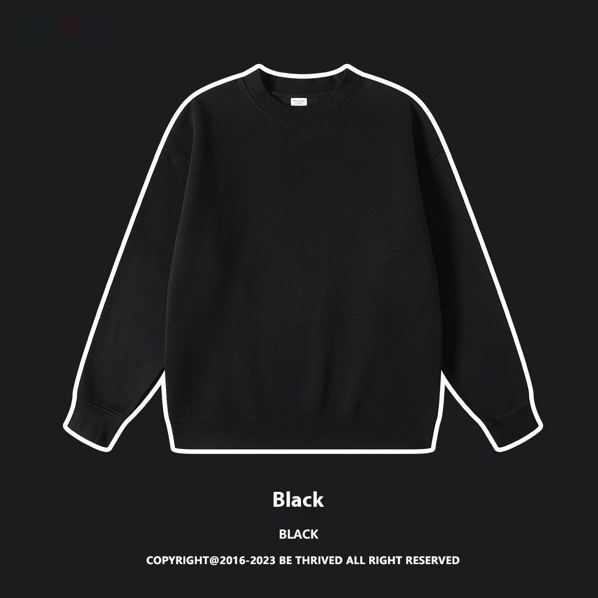 Fleece-lined Casual Round Neck Men's Sweater