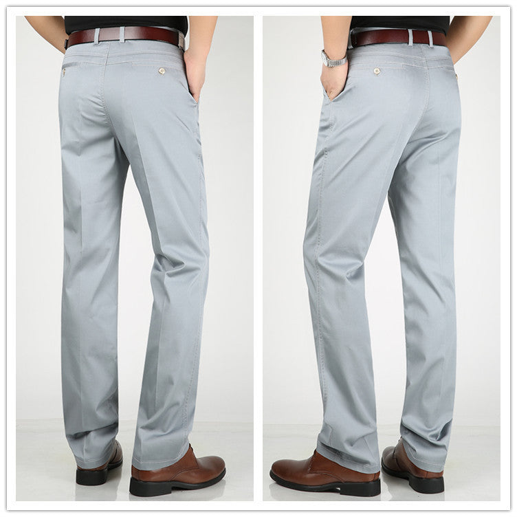 Men's Casual Pants Middle-aged Straight Loose Business Trousers