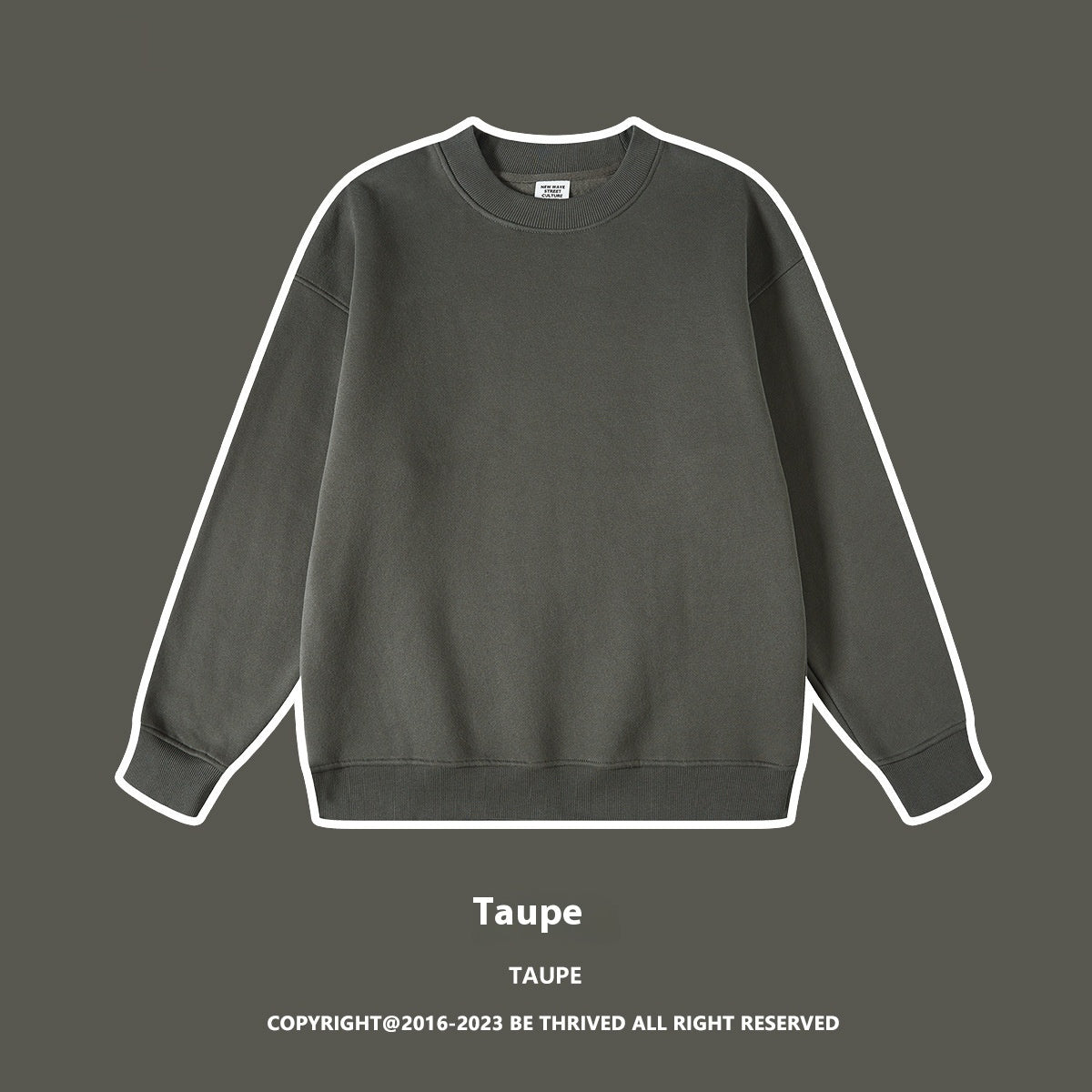 Fleece-lined Casual Round Neck Men's Sweater