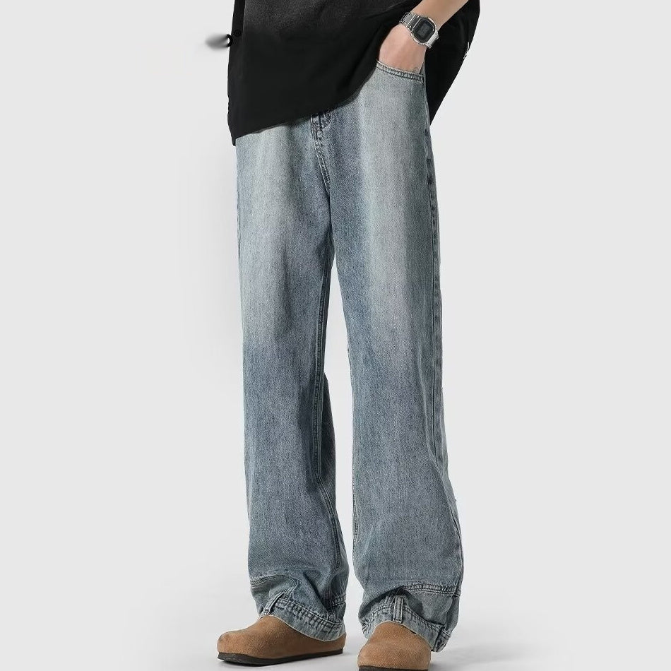 Retro High Street Jeans Couple Niche Trousers for men