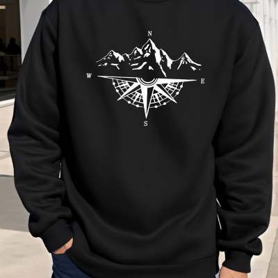 Fleece Printed Casual Long Sleeve Sweatshirt